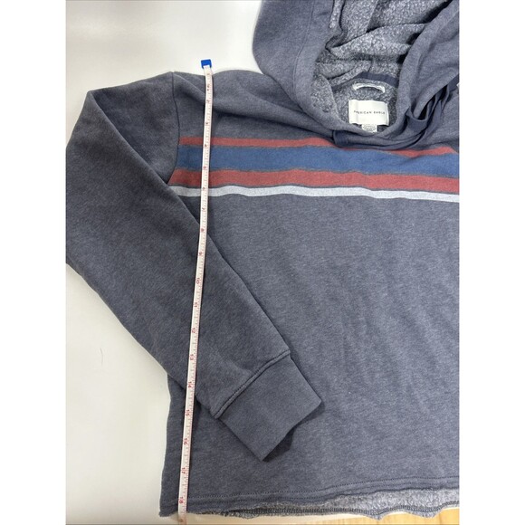 American Eagle Rainbow Stripe Hooded Pullover‎ Sweatshirt Jacket Hoodie Womens M - Picture 2 of 6